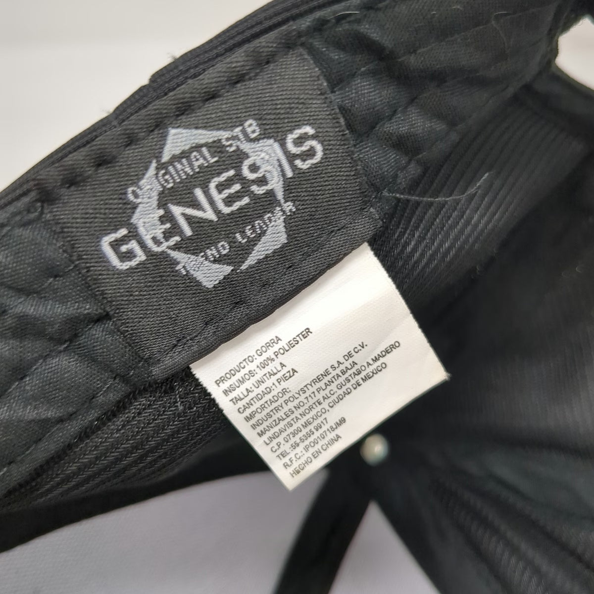 Genesis Baseball Cap Black One Size Cancun Mexico Embroidered Adjustable Hat