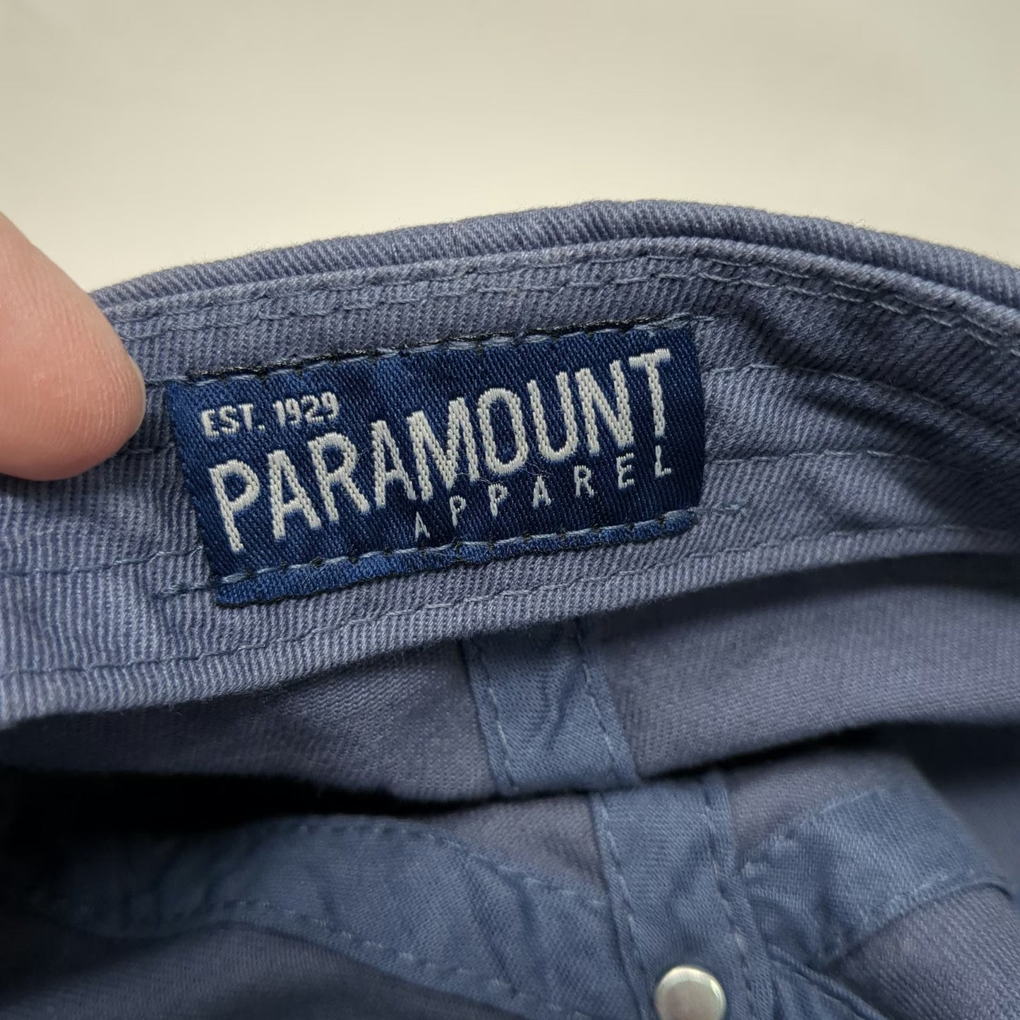 Paramount Baseball Cap Blue One Size Slideback Virtua Health Logo Cotton Hat