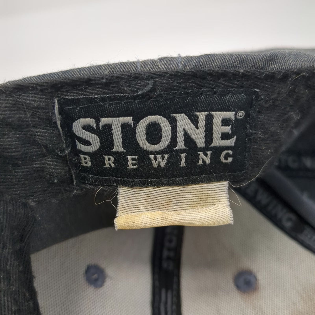 Stone Brewing Snapback Hat Gray One Size Embroidered Logo 6 Panel Baseball Cap