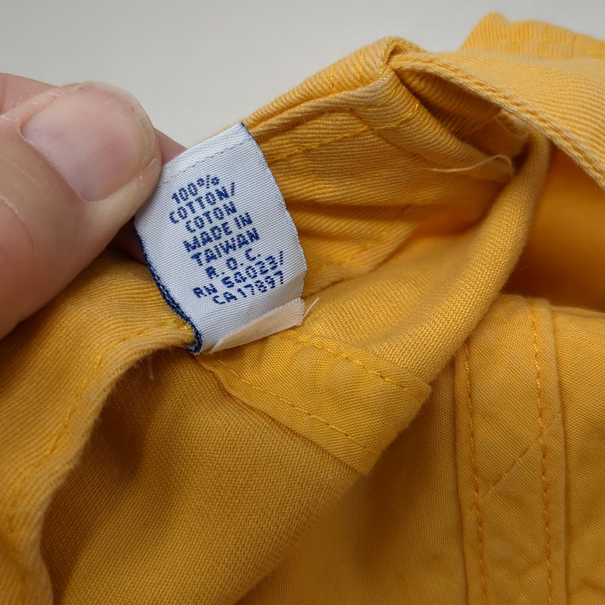 Old Navy Baseball Cap Yellow XL Embroidered Logo Slideback Cotton Adjustable Hat