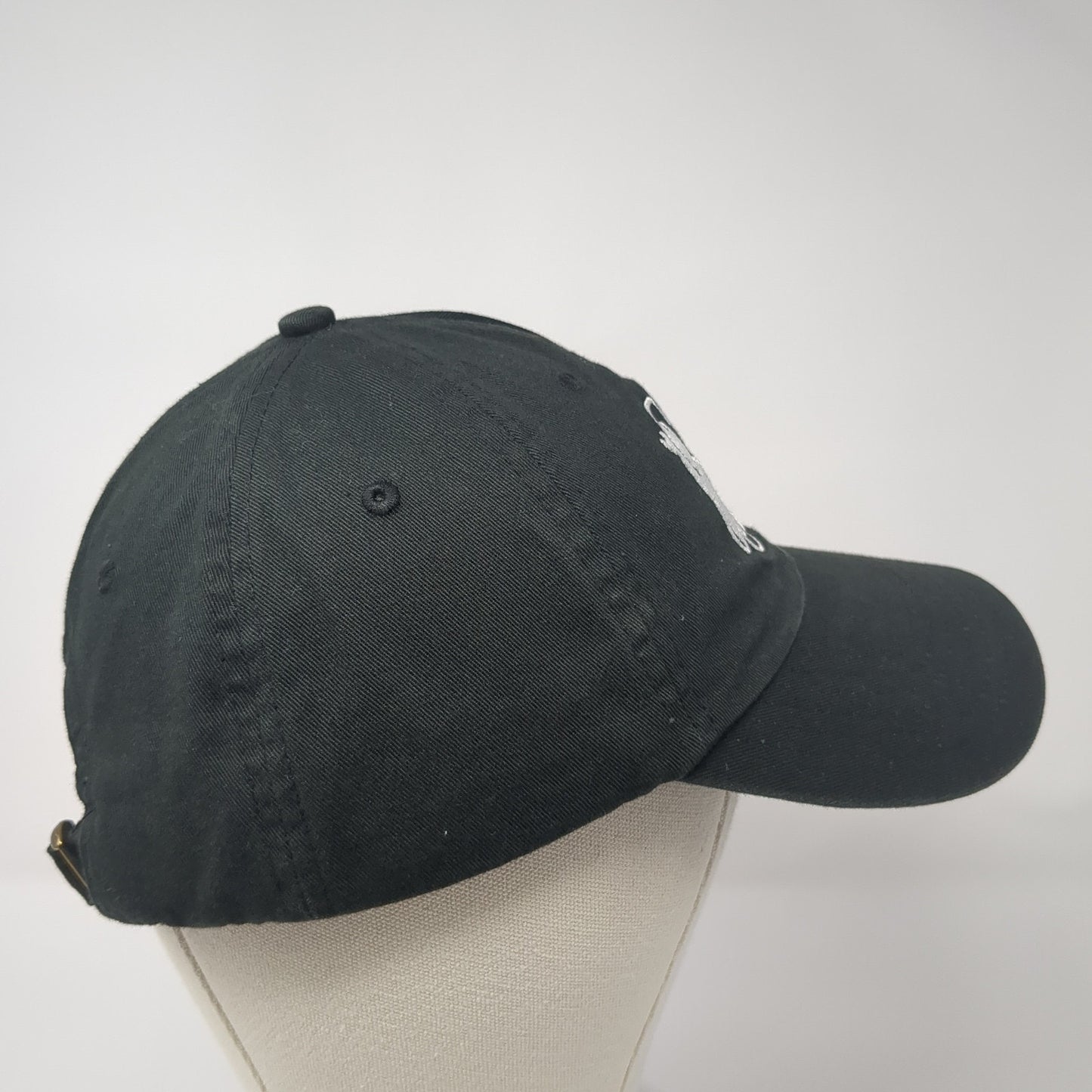Monogram Slideback Hat Black One Size Adjustable The Turnip Seed Co