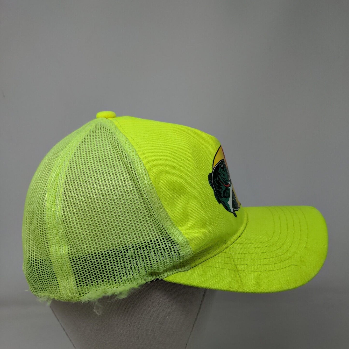 Bass Pro Shops Snapback Trucker Hat Green OSFM Adjustable Mesh Back Gone Fishing