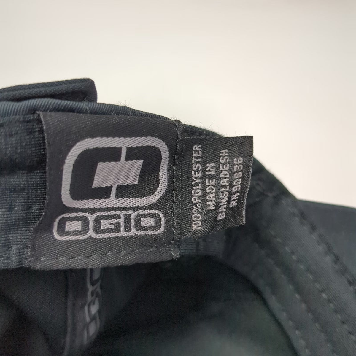 OGIO Baseball Cap Black One Size Polyester Slideback Hat Curved Brim Logo