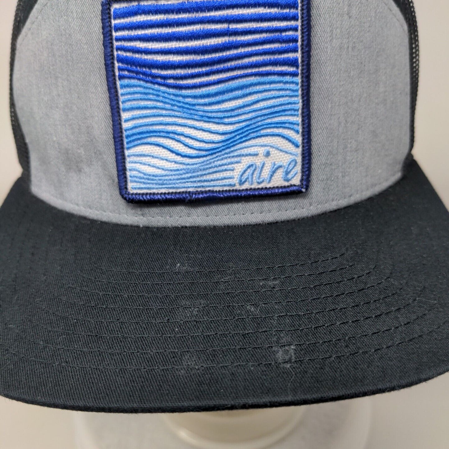 Aire Patch Snapback Mesh Back Trucker Hat Black One Size Richardson