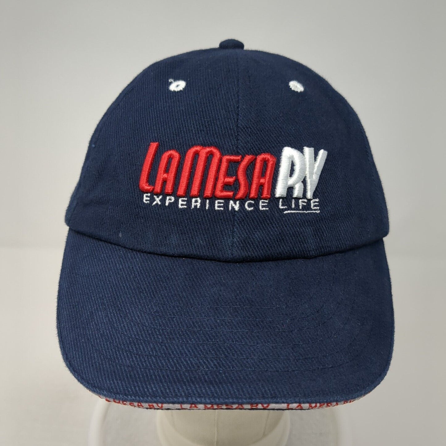 LaMesa RV Experience Life Slideback Baseball Cap Blue OS Adjustable 6 Panel