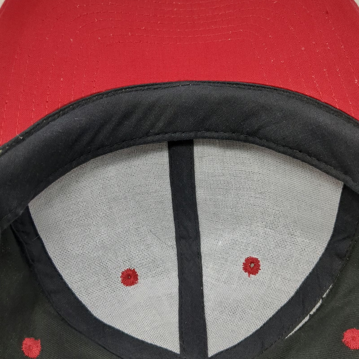Snapback Hat Black Red One Size United States Marine Corps USMC Military Patch