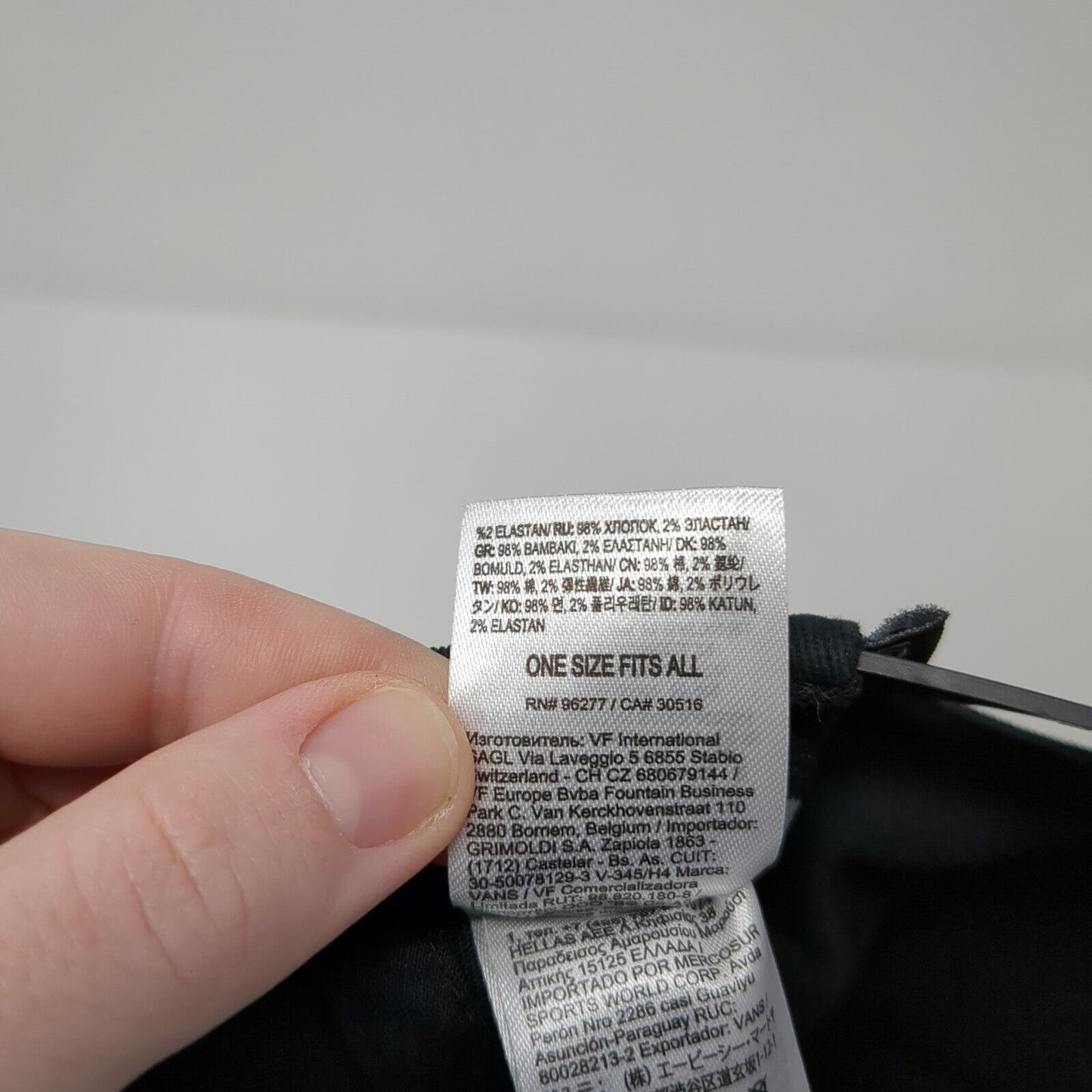 VANS Off The Wall Est. Since Sixty-Six Snapback Hat Black One Size 110 Flexfit