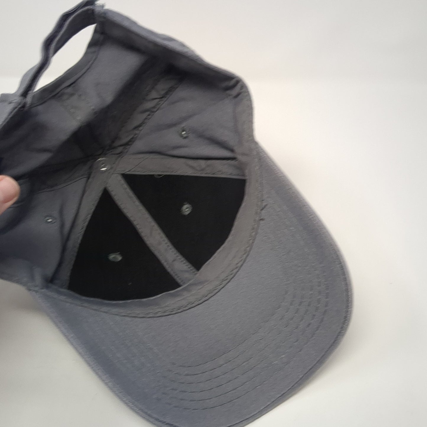George Strapback Hat Gray One Size Adjustable 6 Panel Solid Blank