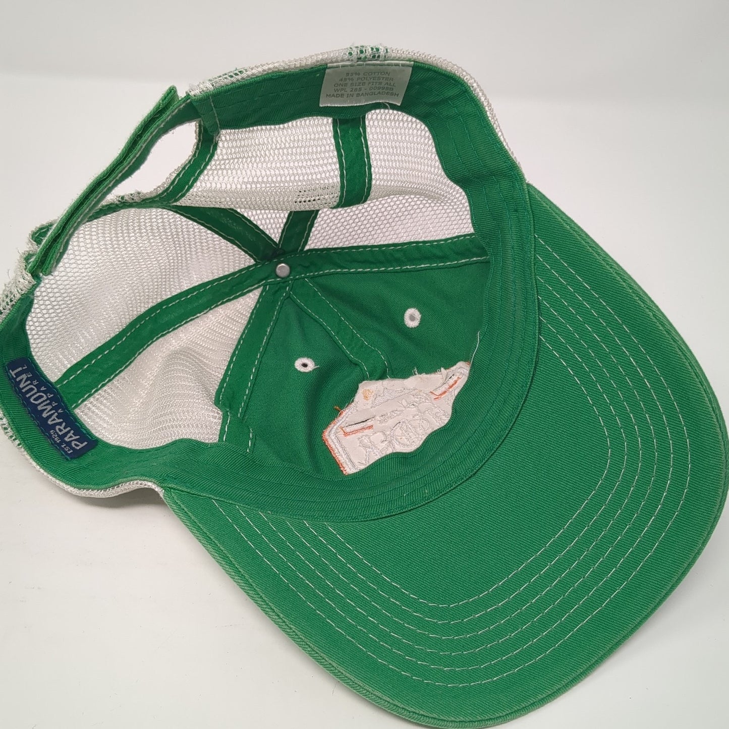 Be An Outsider Strapback Trucker Hat Green One Size Mesh Back Paramount