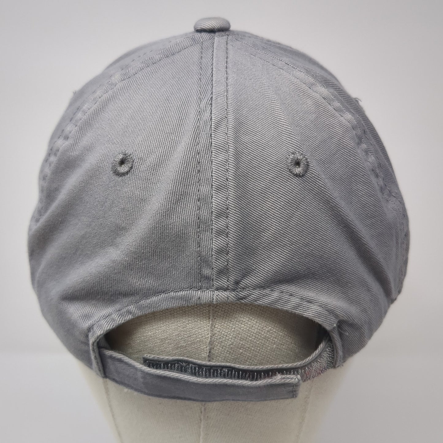 Unbranded Strapback Hat Gray One Size Solid Adjustable Blank Outdoor