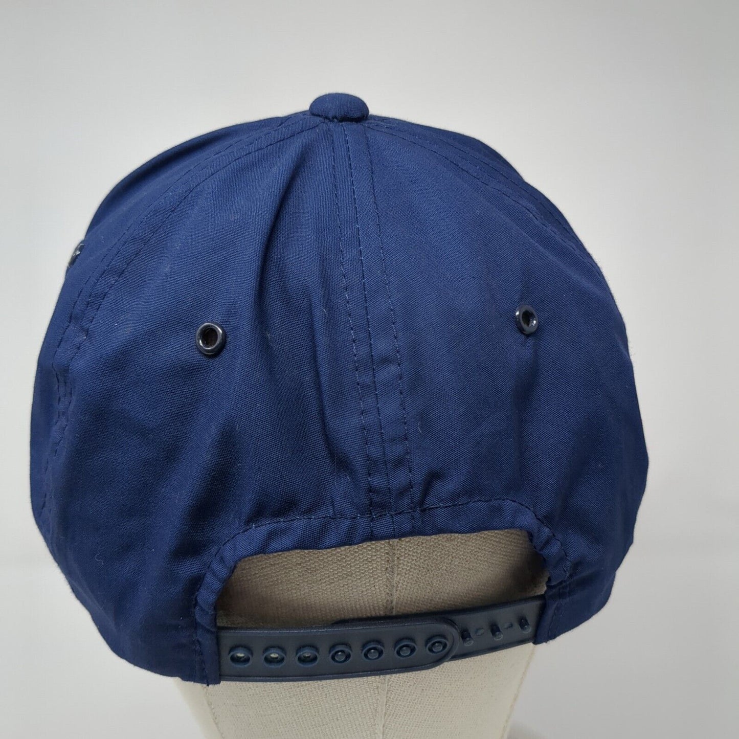 Golf Patch Snapback Hat Blue One Size Adjustable Solid Vent Holes