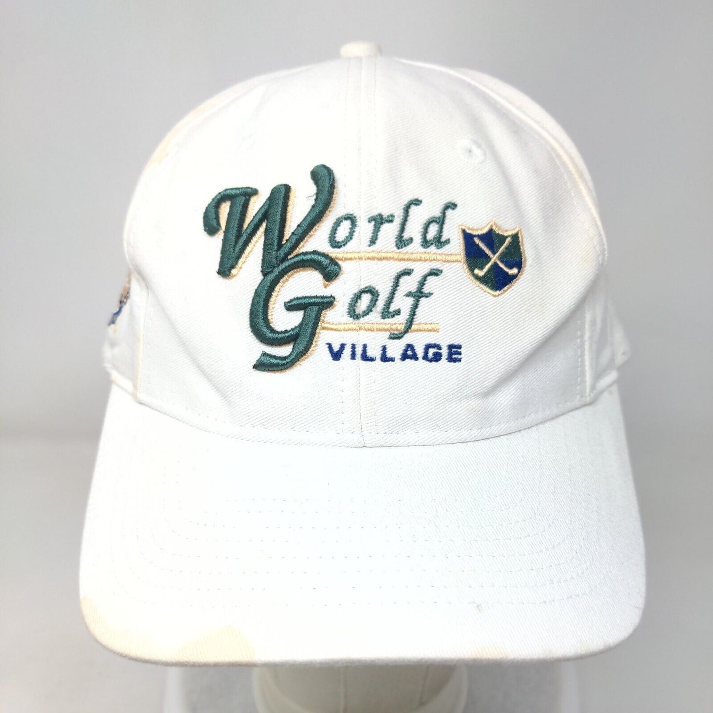 World Golf Village PGA Gerry Kent Slideback Hat Cream One Size Adjustable Ahead