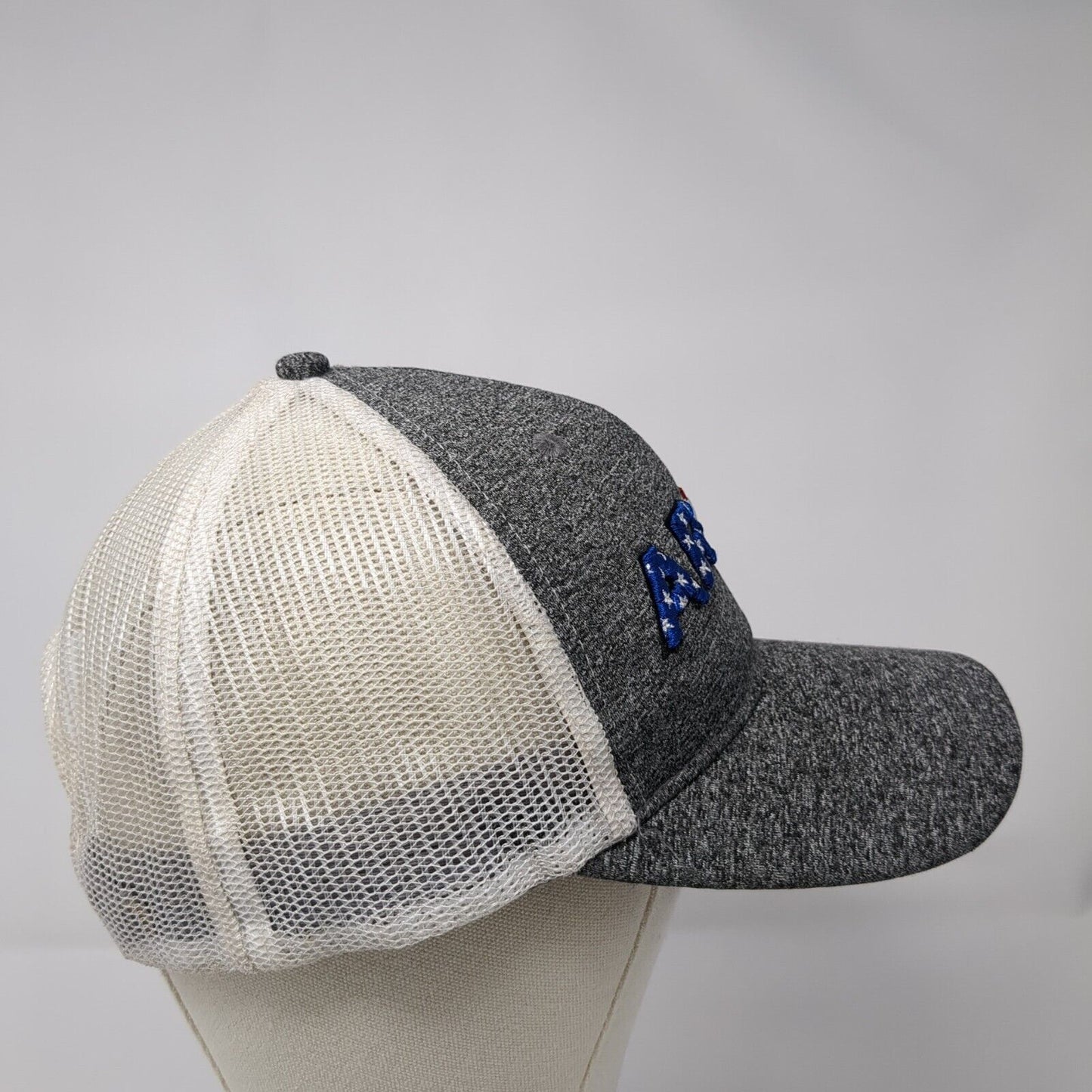 Ariat American Flag Snapback Trucker Hat Gray OSFA Mesh Back 6 Panel