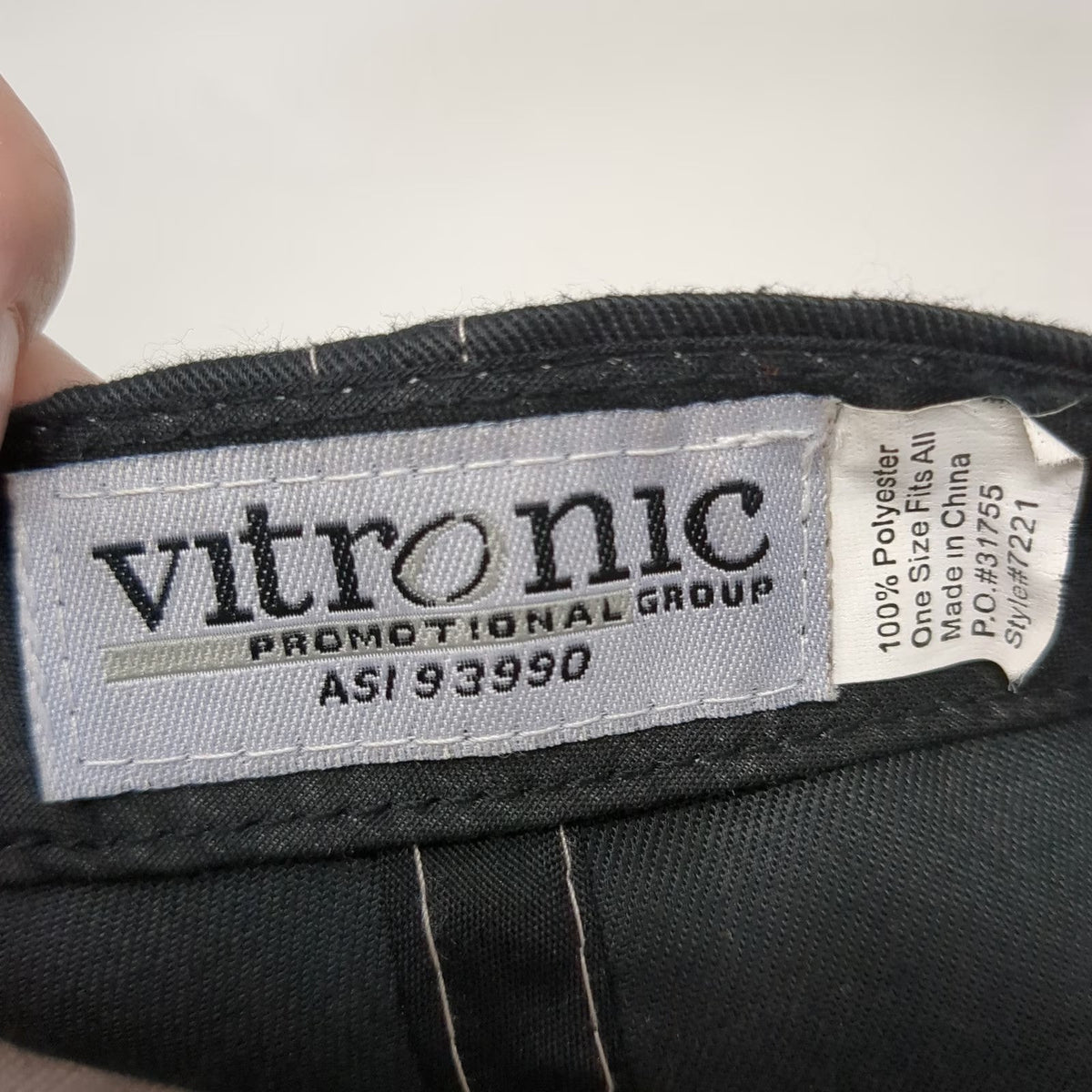 Vitronic Baseball Cap Black One Size Bengal Pharmacy Contrast Stitching Hat