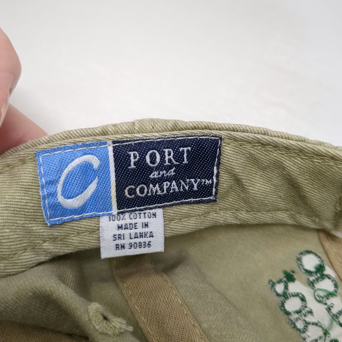 Port and Company Baseball Cap Beige Blue One Size Portneuf River Fishing Hat