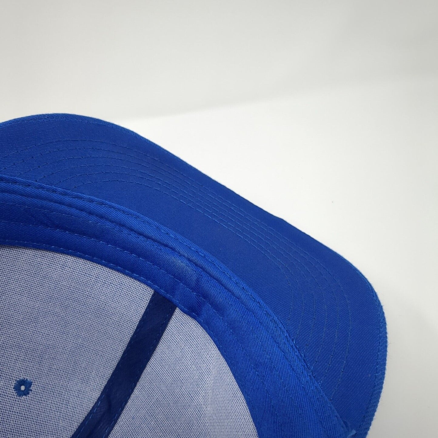 Unbranded Snapback Hat Blue One Size Adjustable Vented Holes 6 Panel Blank