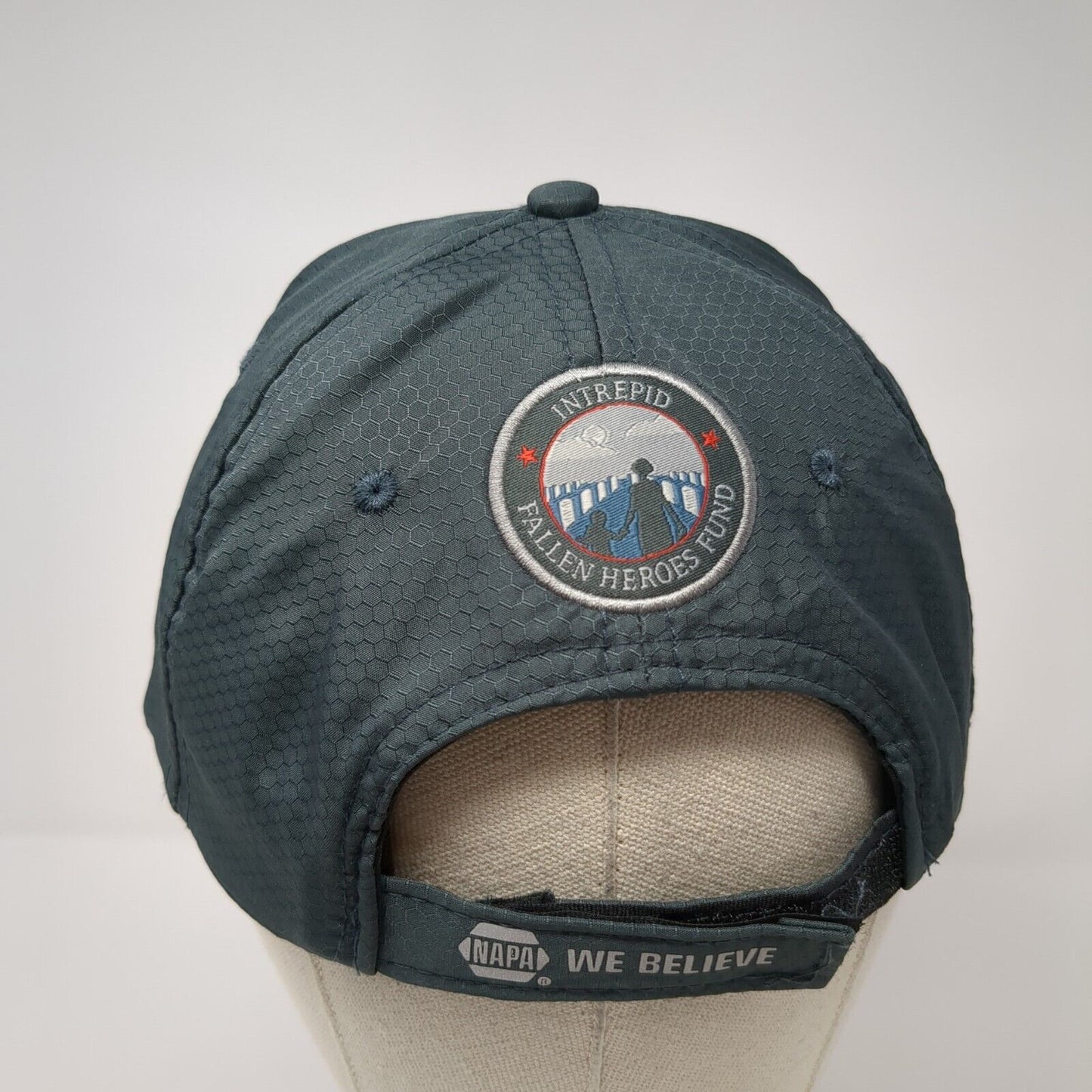 NAPA USA We Believe In Heroes Strapback Hat Gray OS Adjustable Embroidered