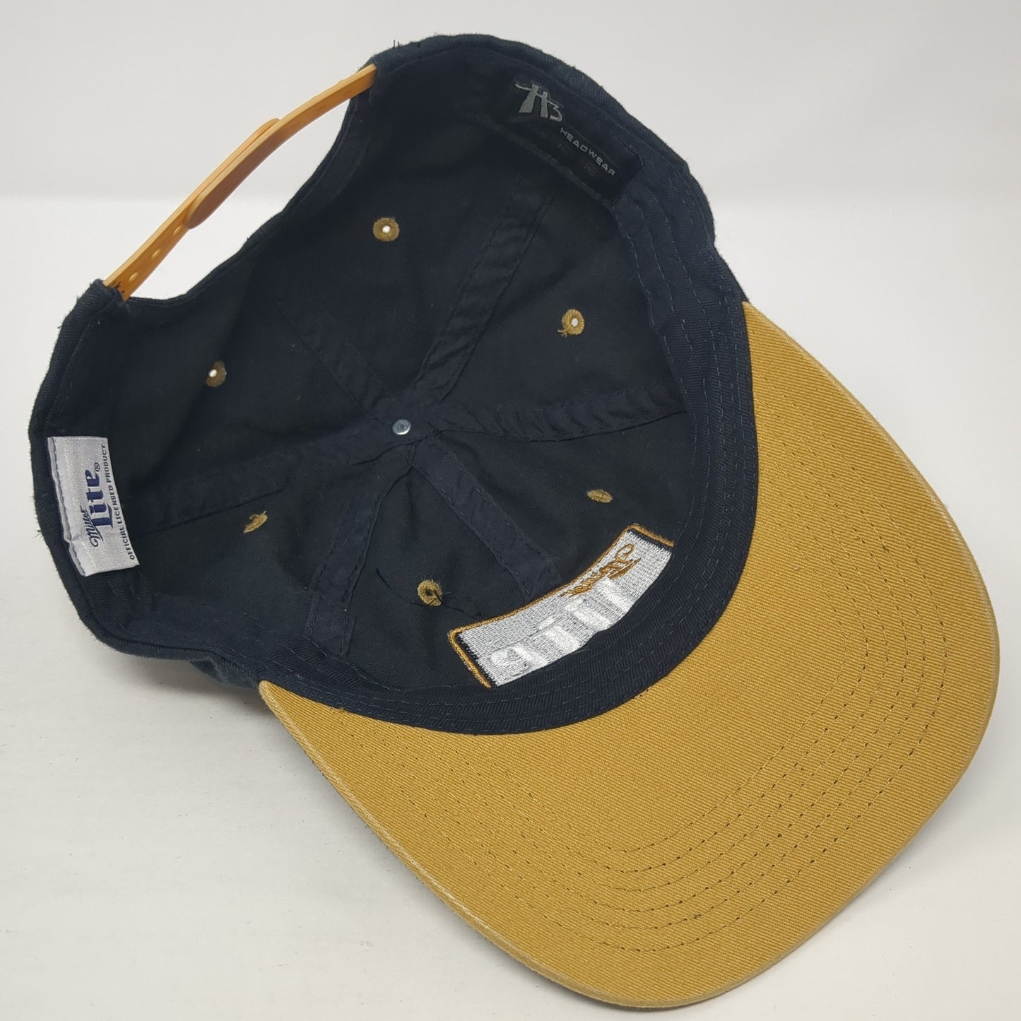 Miller Lite A Fine Pilsner Beer Snapback Hat Blue One Size Adjustable