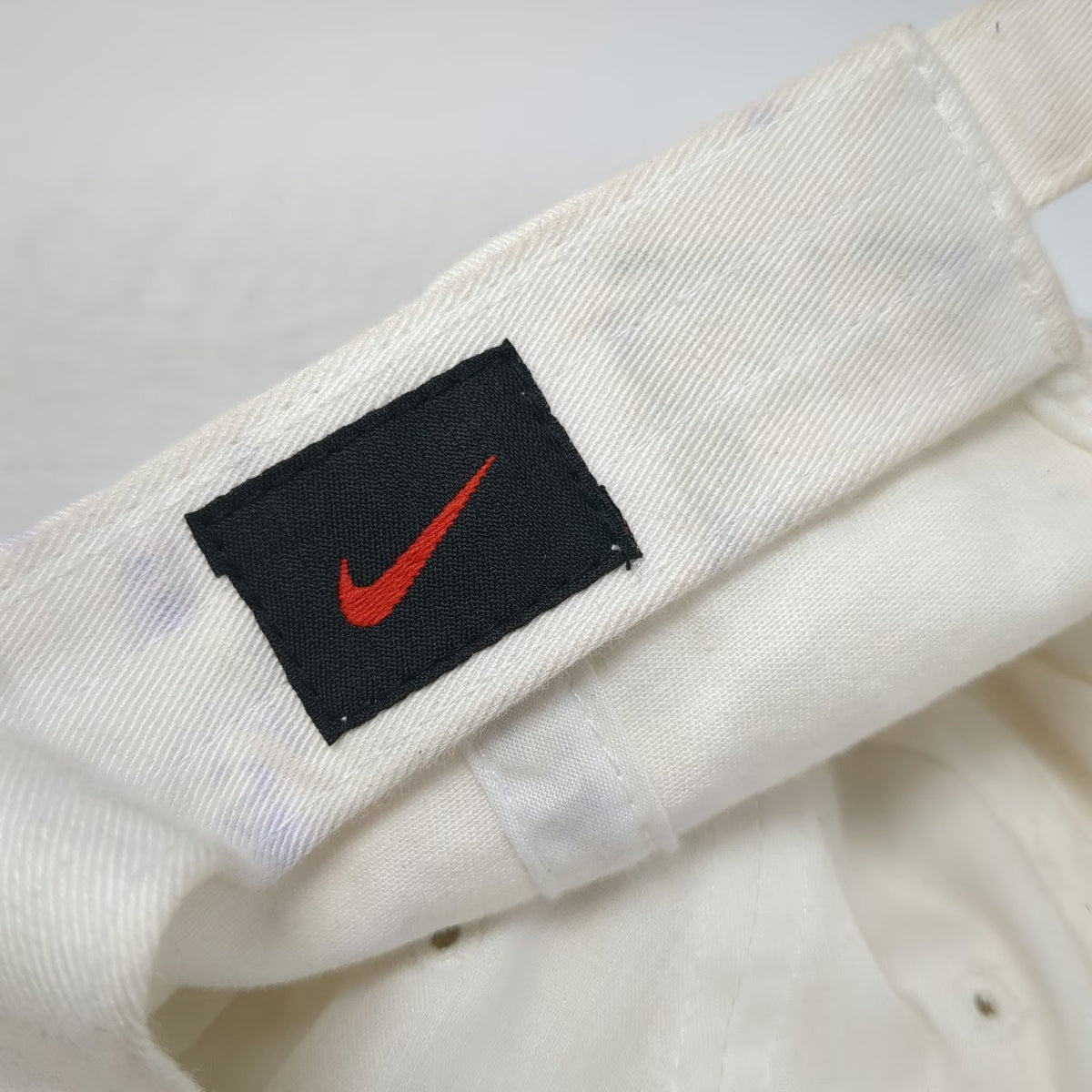 Nike Baseball Cap White Vintage USA Embroidered Star Sample Slideback Hat