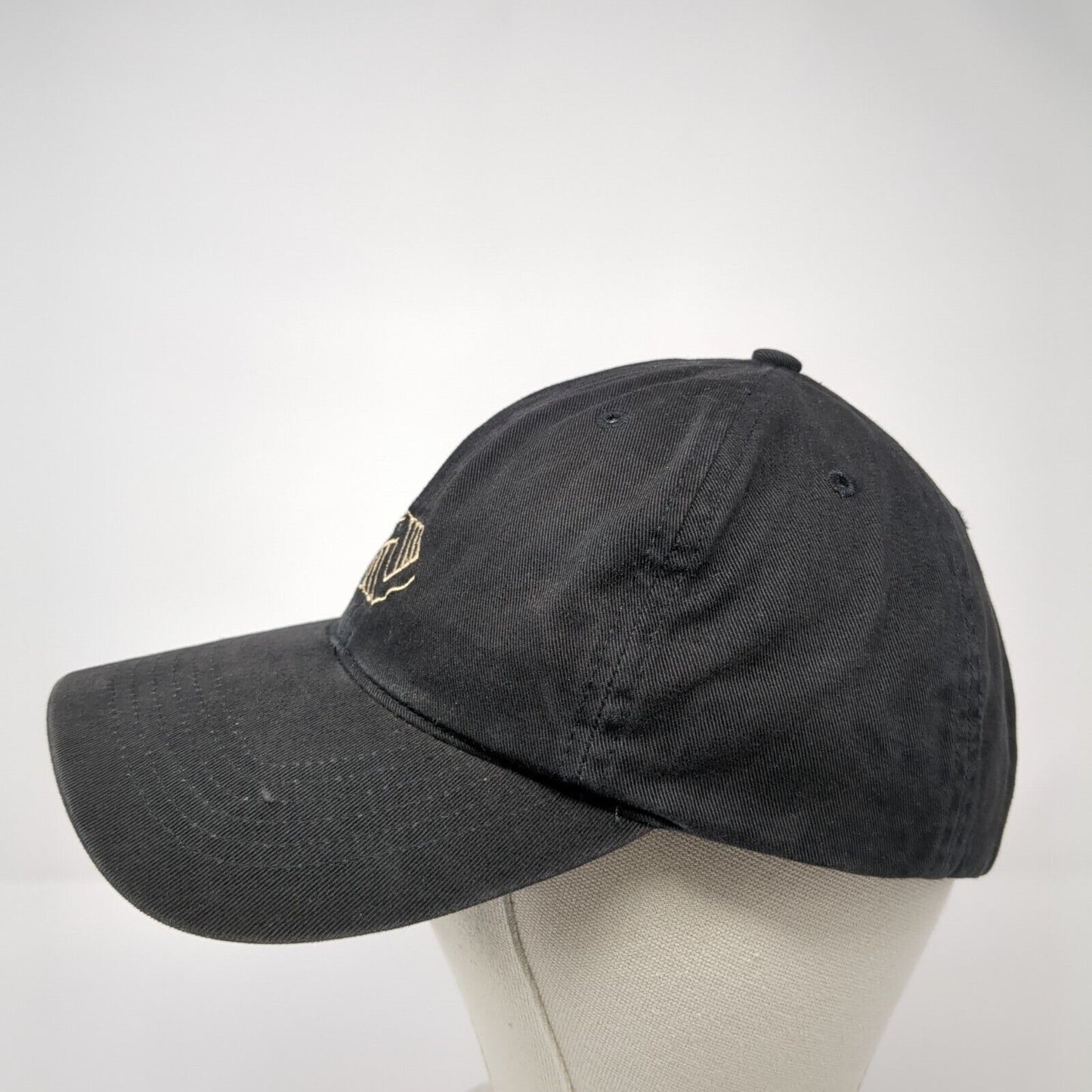 Richardson Slideback Hat Black One Size Embroidered Logo Adjustable