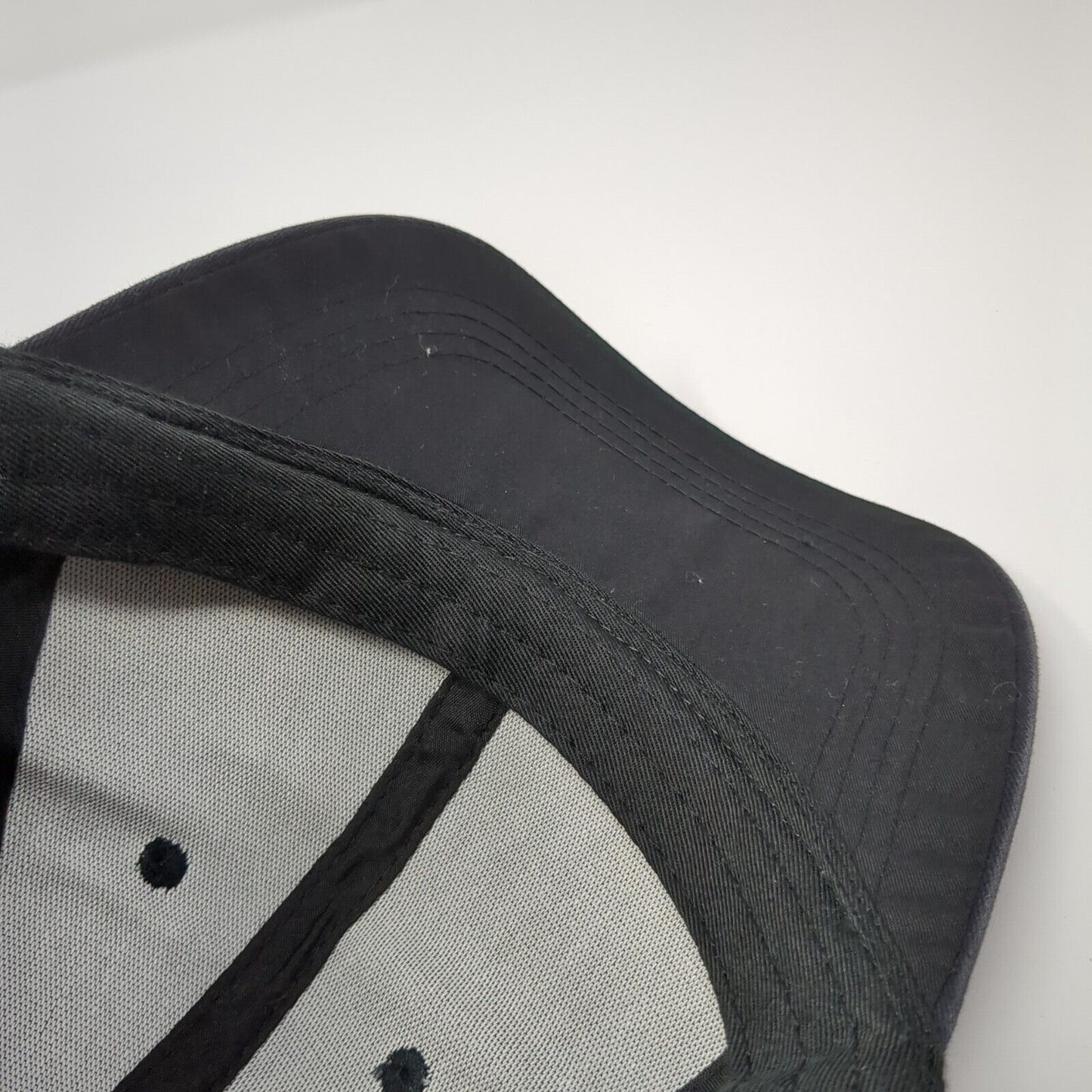 Unbranded Slideback Hat Black One Size Adjustable Vented Holes 6 Panel Blank
