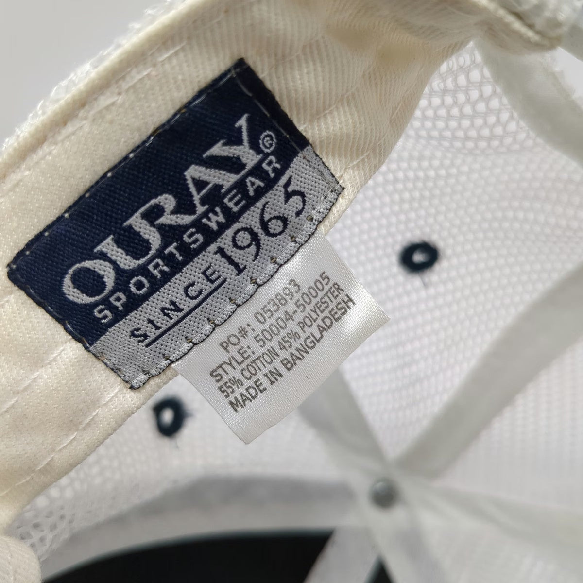 Ouray Sportswear Trucker Hat Blue White One Size Mesh Maine Sun Waves Trees hat