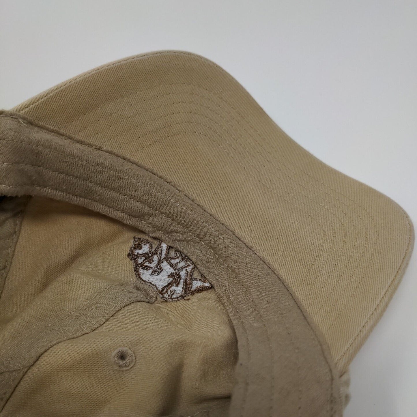 Bear Slideback Hat Tan One Size Adjustable Embroidered Carbon Elements