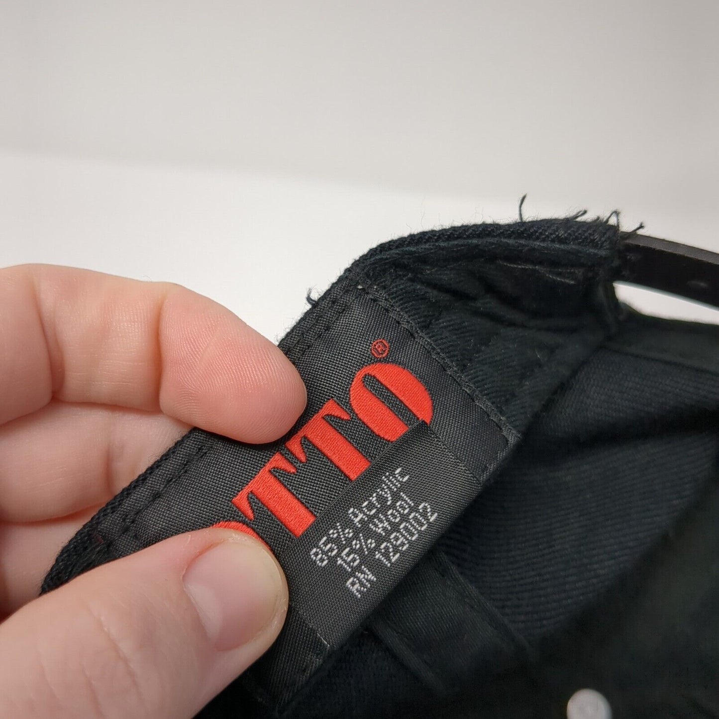 Touch Snapback Hat Black One Size Adjustable Embroidered Solid Otto