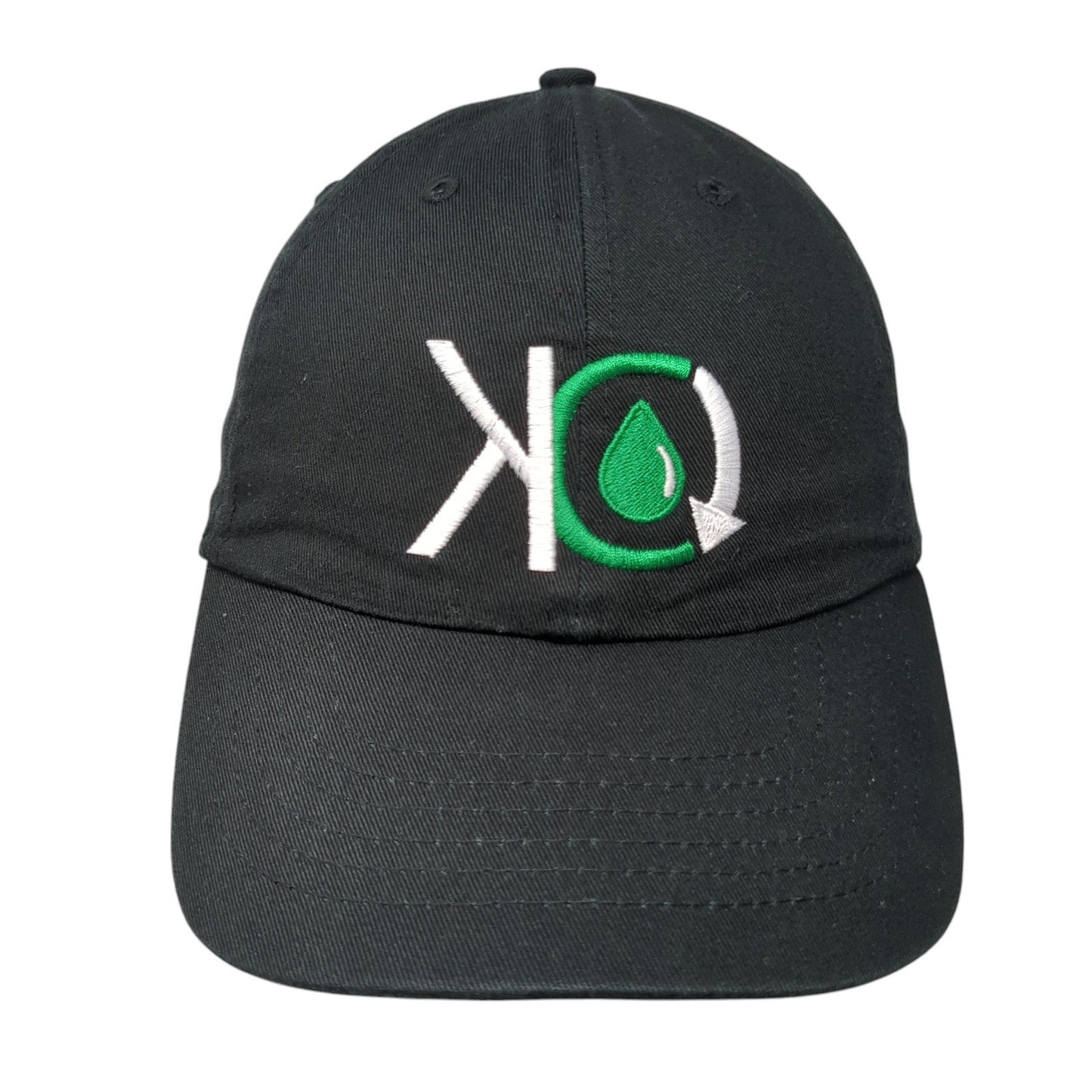 KCINOW.com Slideback Hat Black Embroidered Logo 100% Cotton Adjustable