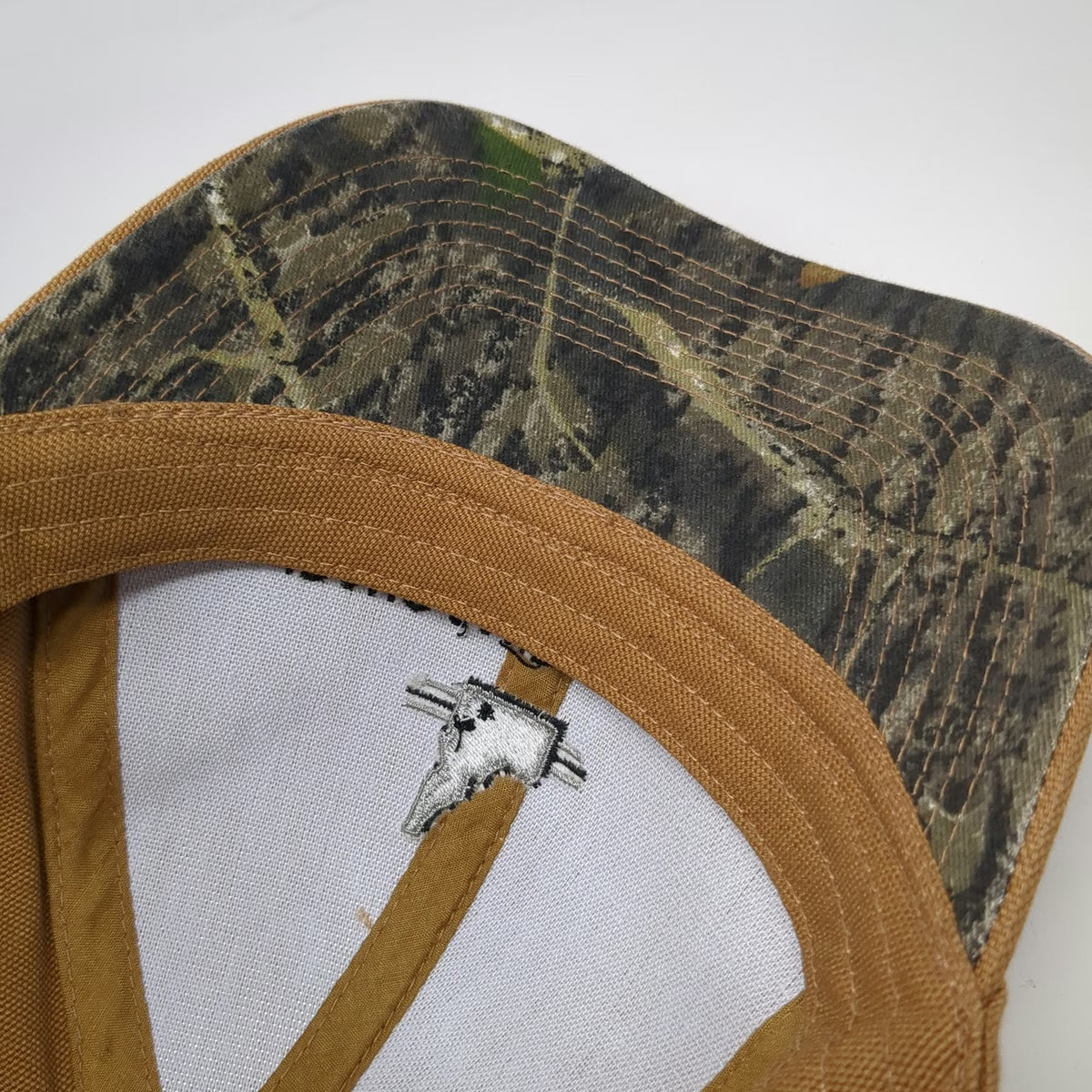 Brown One Size Baseball Cap Idaho Sand & Gravel Company Camo Underbrim Work Hat
