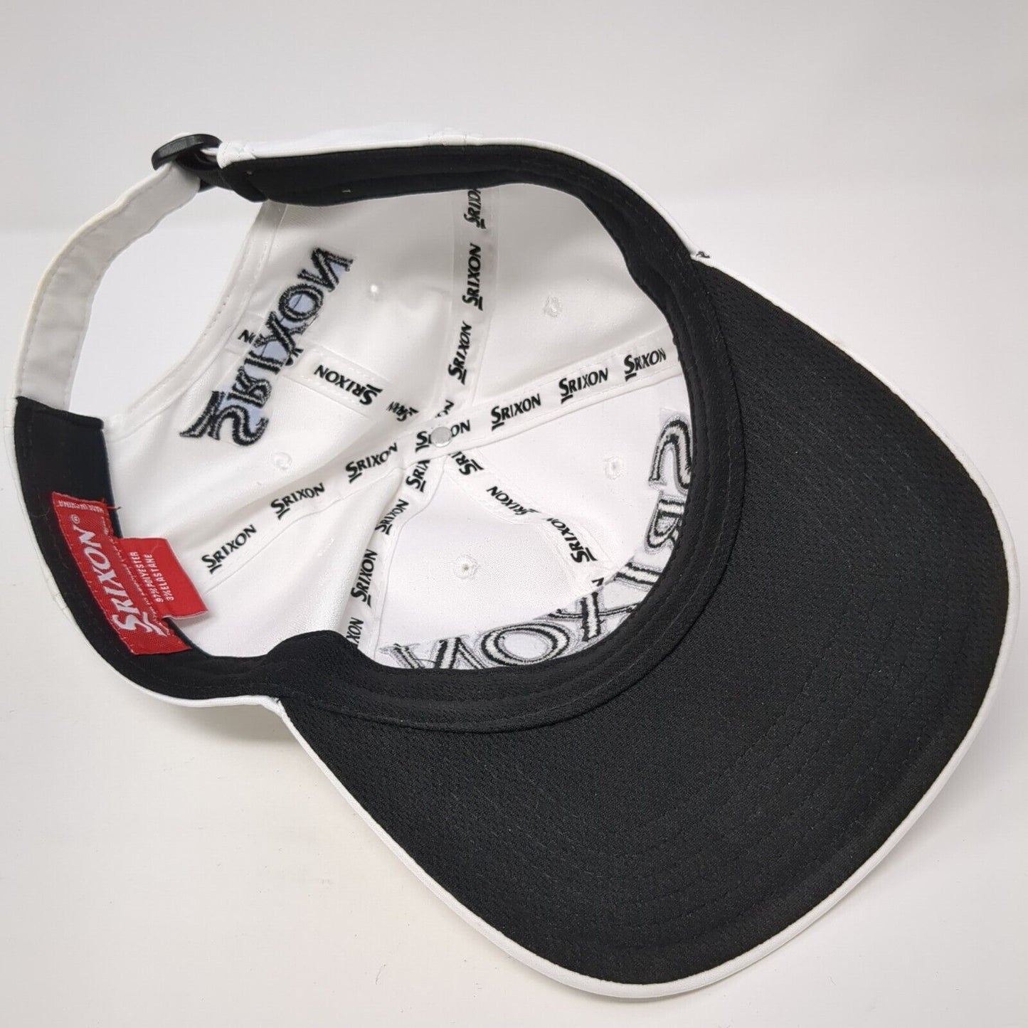 Srixon Slideback Hat White One Size Adjustable Embroidered 6 Panel