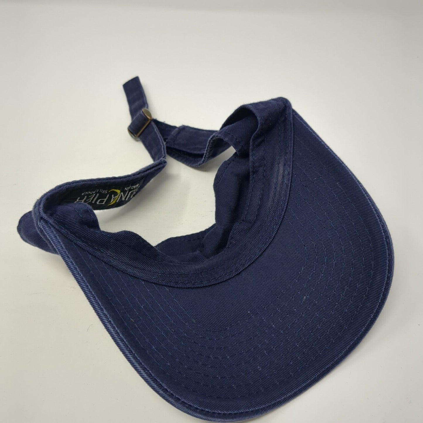 Luna Pier Slideback Sun Visor Hat Blue One Size Adjustable Solid Blank
