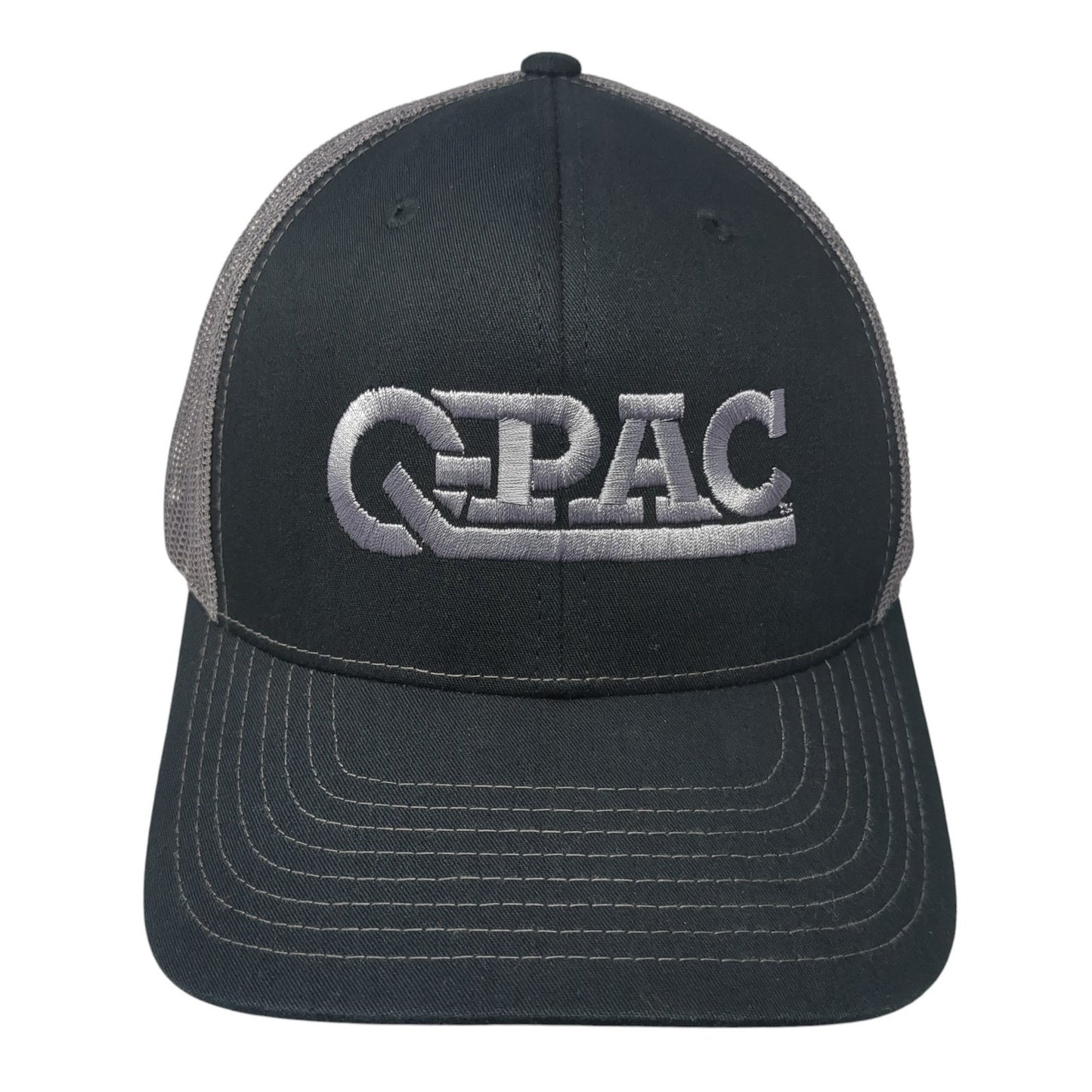 Q-PAC Logo Snapback Mesh Back Trucker Hat Black One Size Richardson