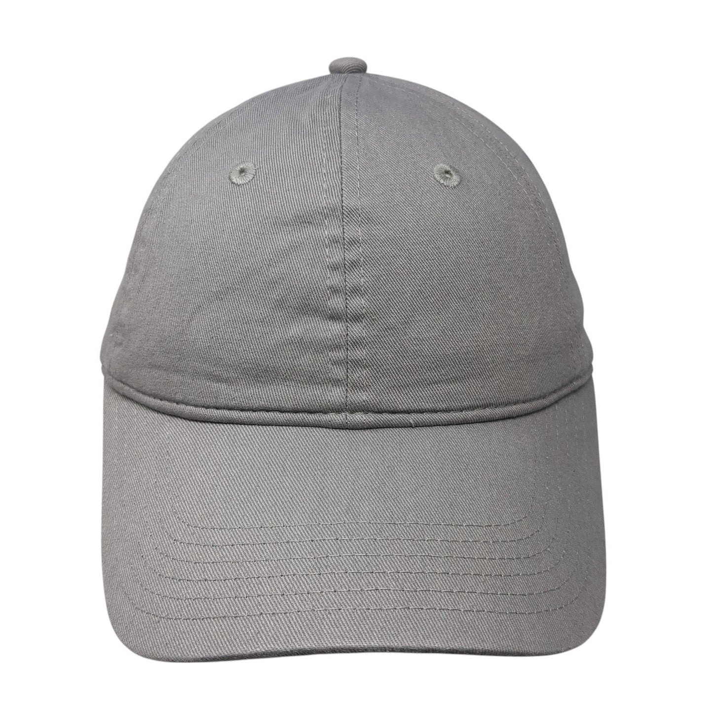 Champion Slideback Hat Gray One Size Solid Adjustable Outdoor 6 Panel