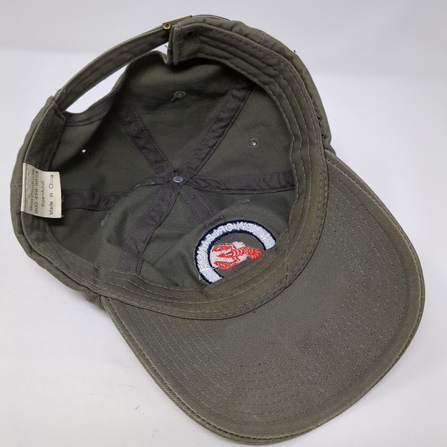New Orleans LA Lobster Slideback Hat Gray One Size Adjustable 6 Panel