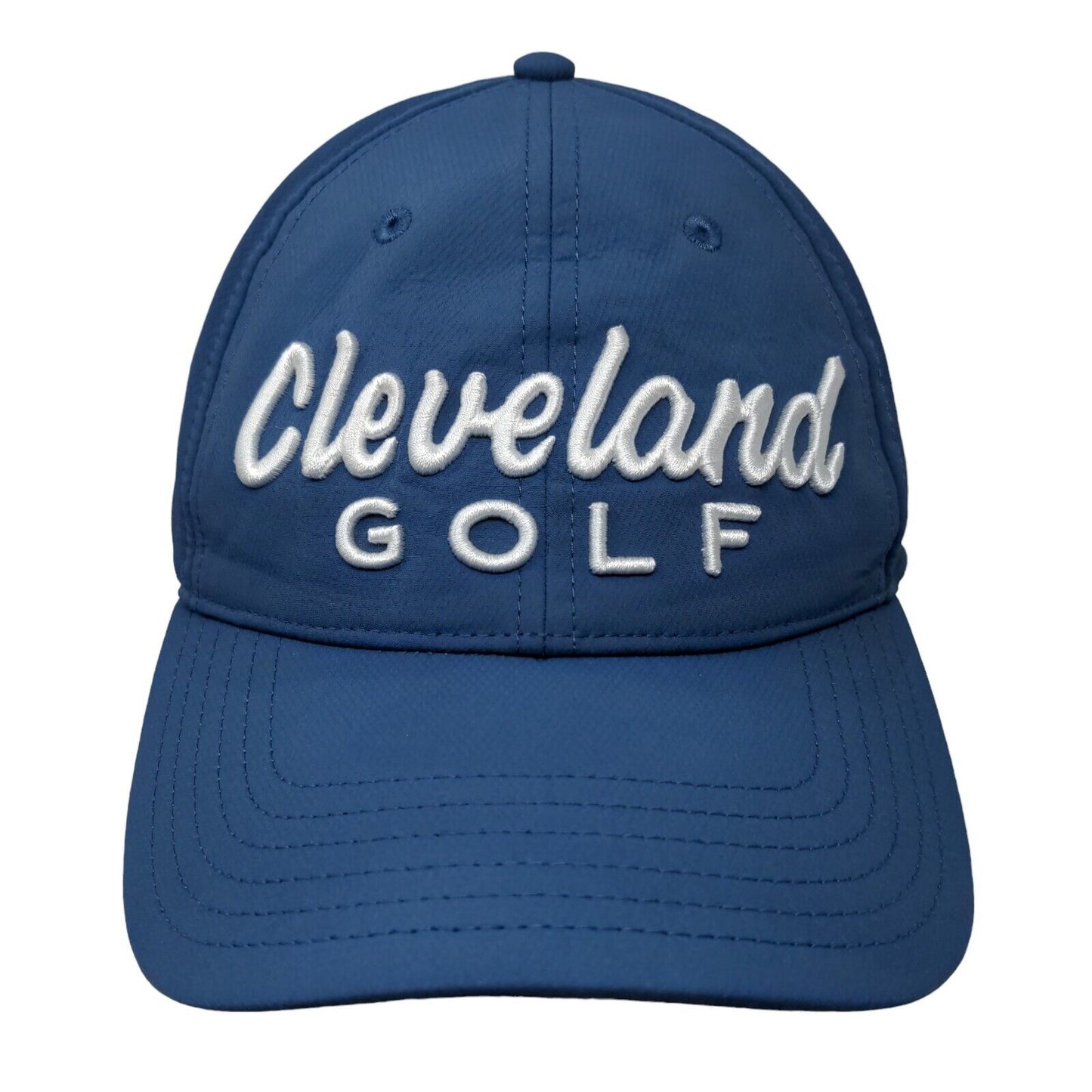 Cleveland Golf Strapback Hat Blue One Size Embroidered Logo 6 Panel