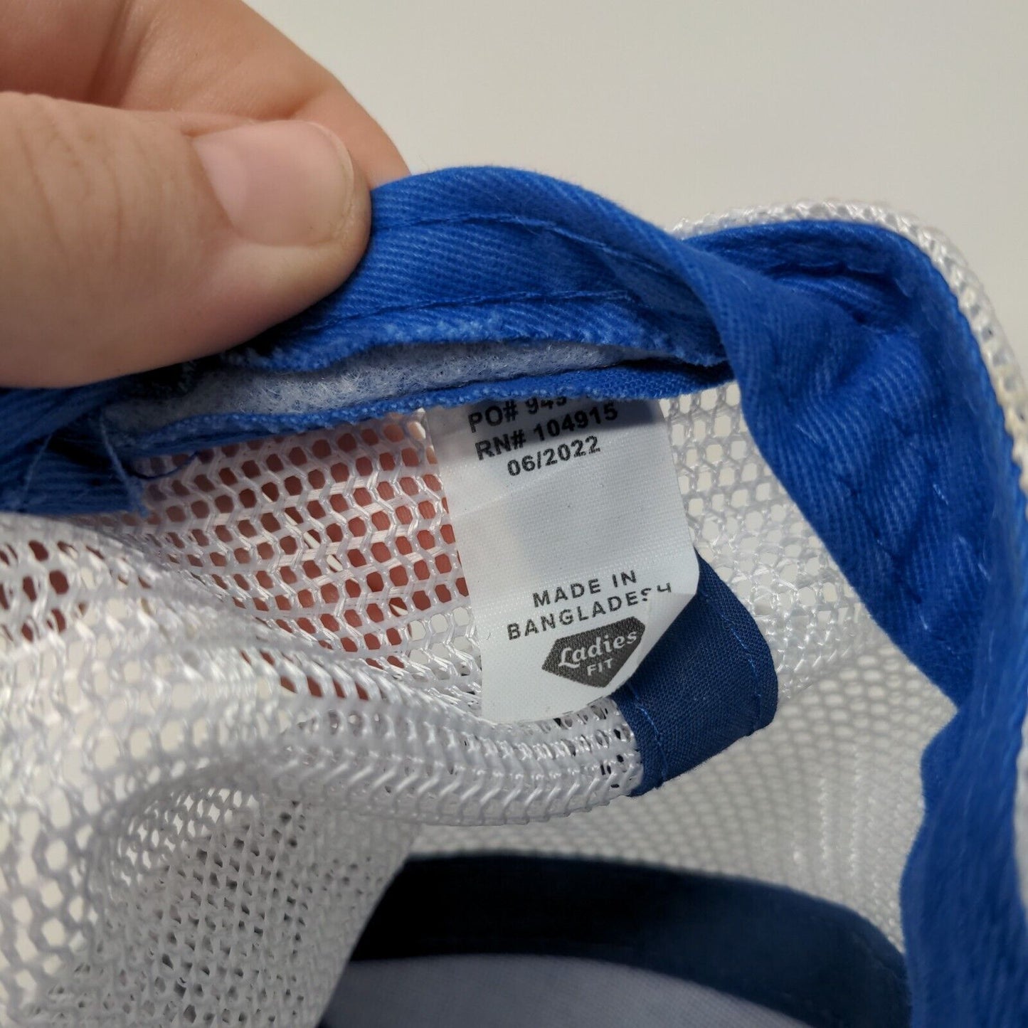 Certified Louisiana Ladies Ponytail Back Trucker Hat Blue One Size Mesh Back