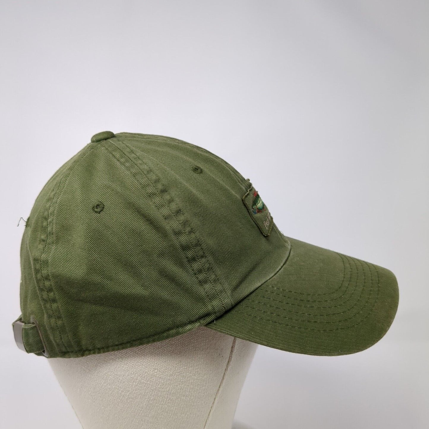 Fresh Water Trout Classic Fly Fishing Slideback Hat Green S/M Embroidered Gap