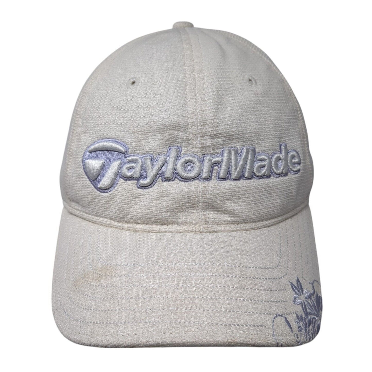 TaylorMade Strapback Hat White Cream One Size Adjustable Embroidered