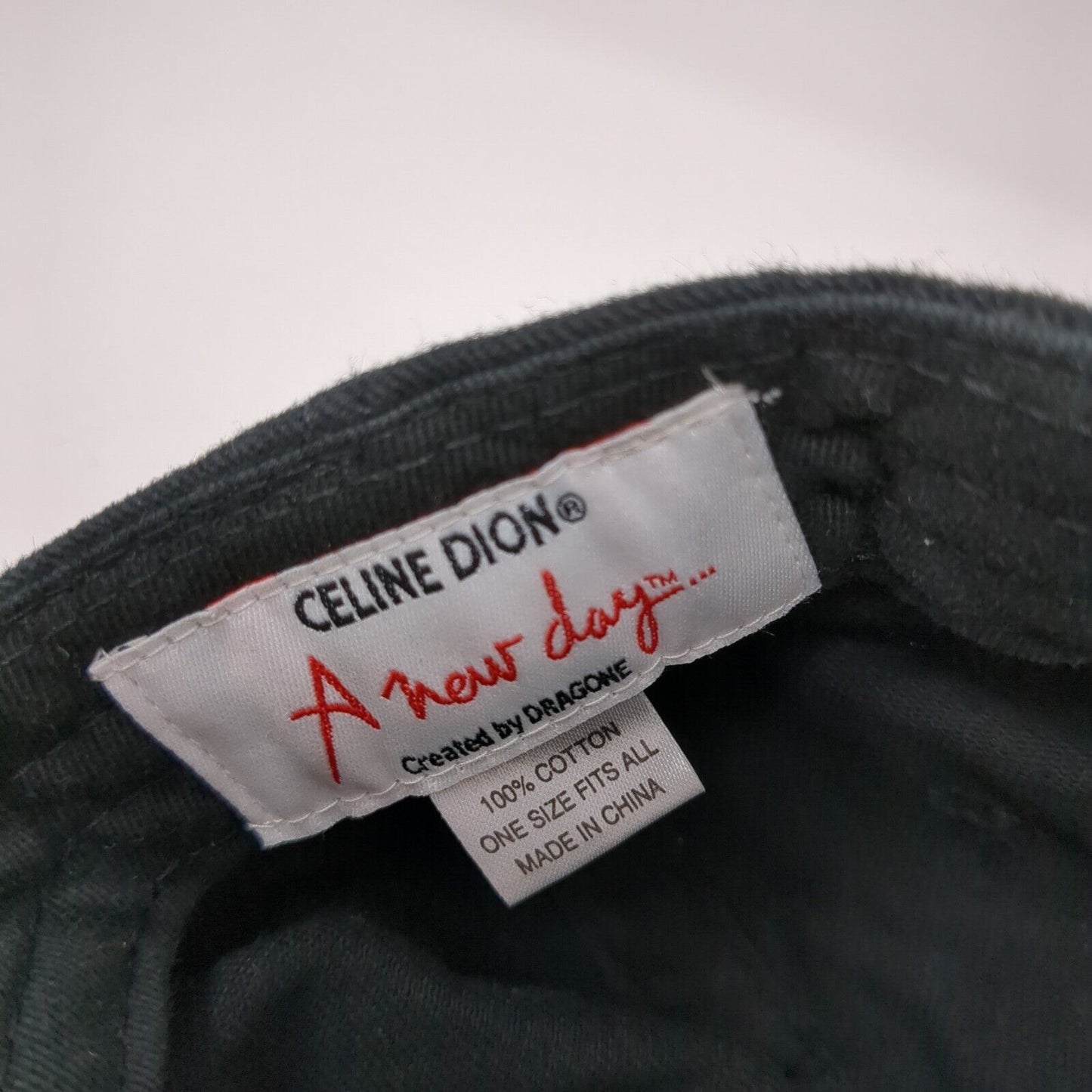 Celine Dion A New Day Strapback Hat Black One Size Adjustable Embroidered Cotton