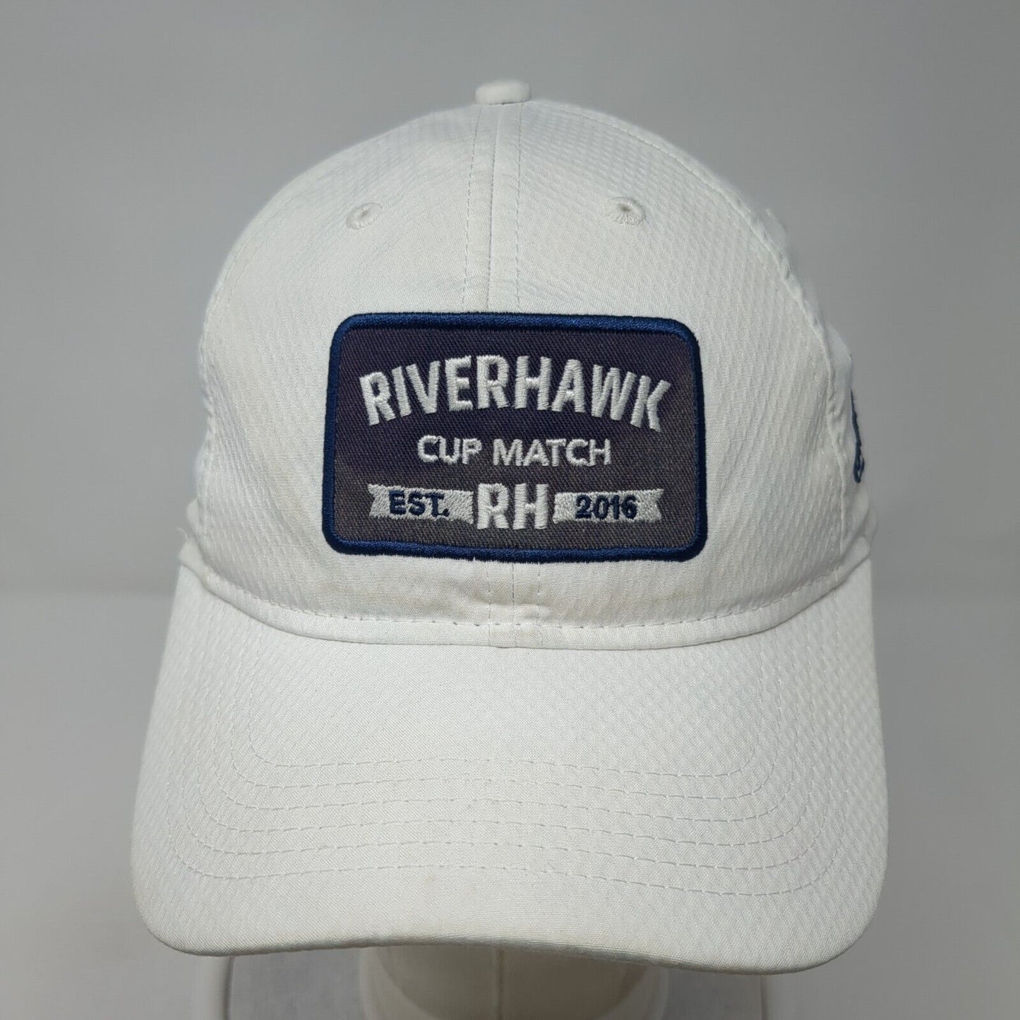 Riverhawk Cup Match Slideback Hat White One Size Adjustable River Birch