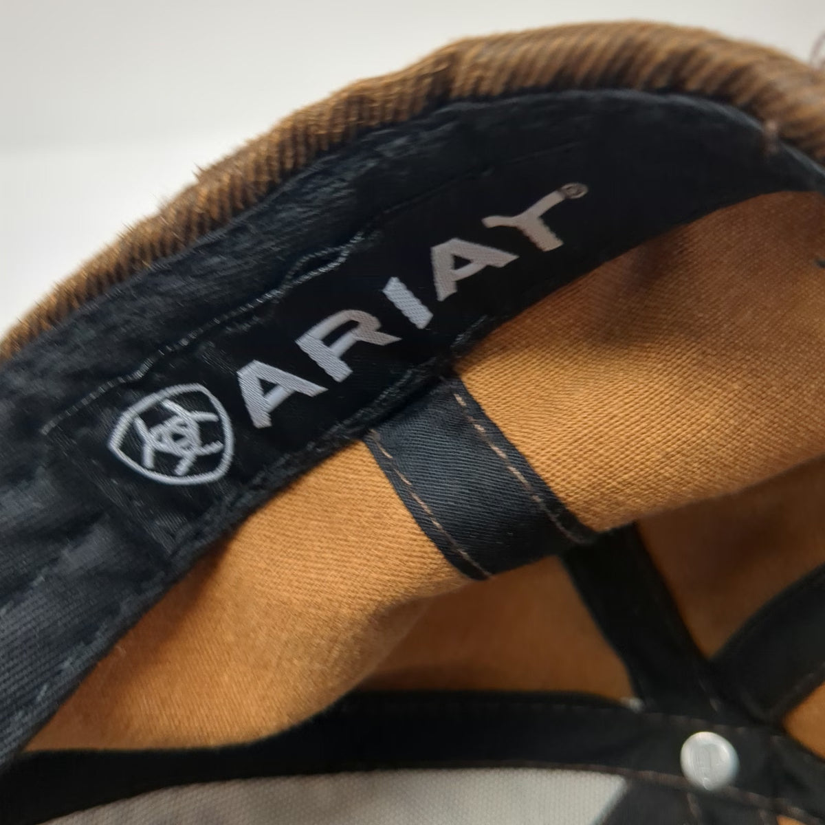Ariat Snapback Brown One Size Hat Digital Camo American Flag Patch Corduroy