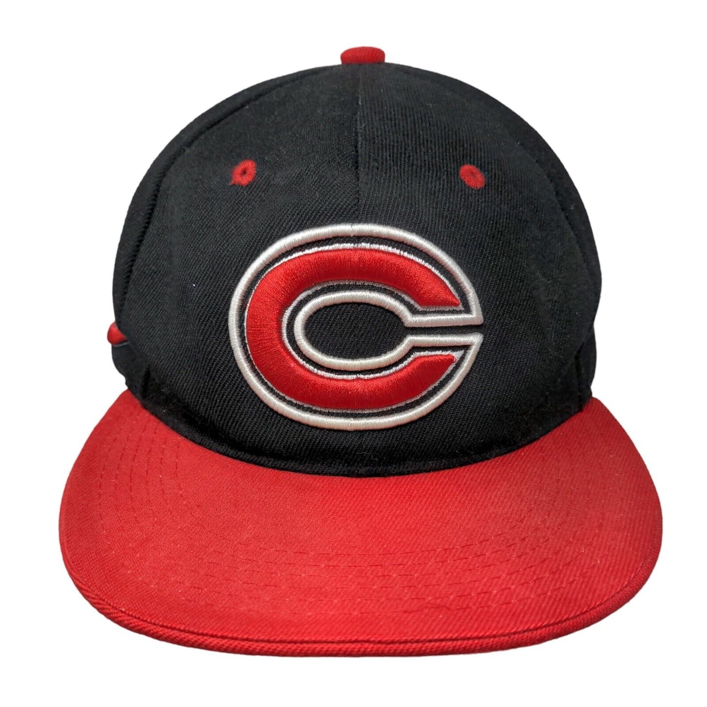 Cincinnati Reds Snapback Hat Black Red MLB Embroidered Big Logo Spell Out MLB