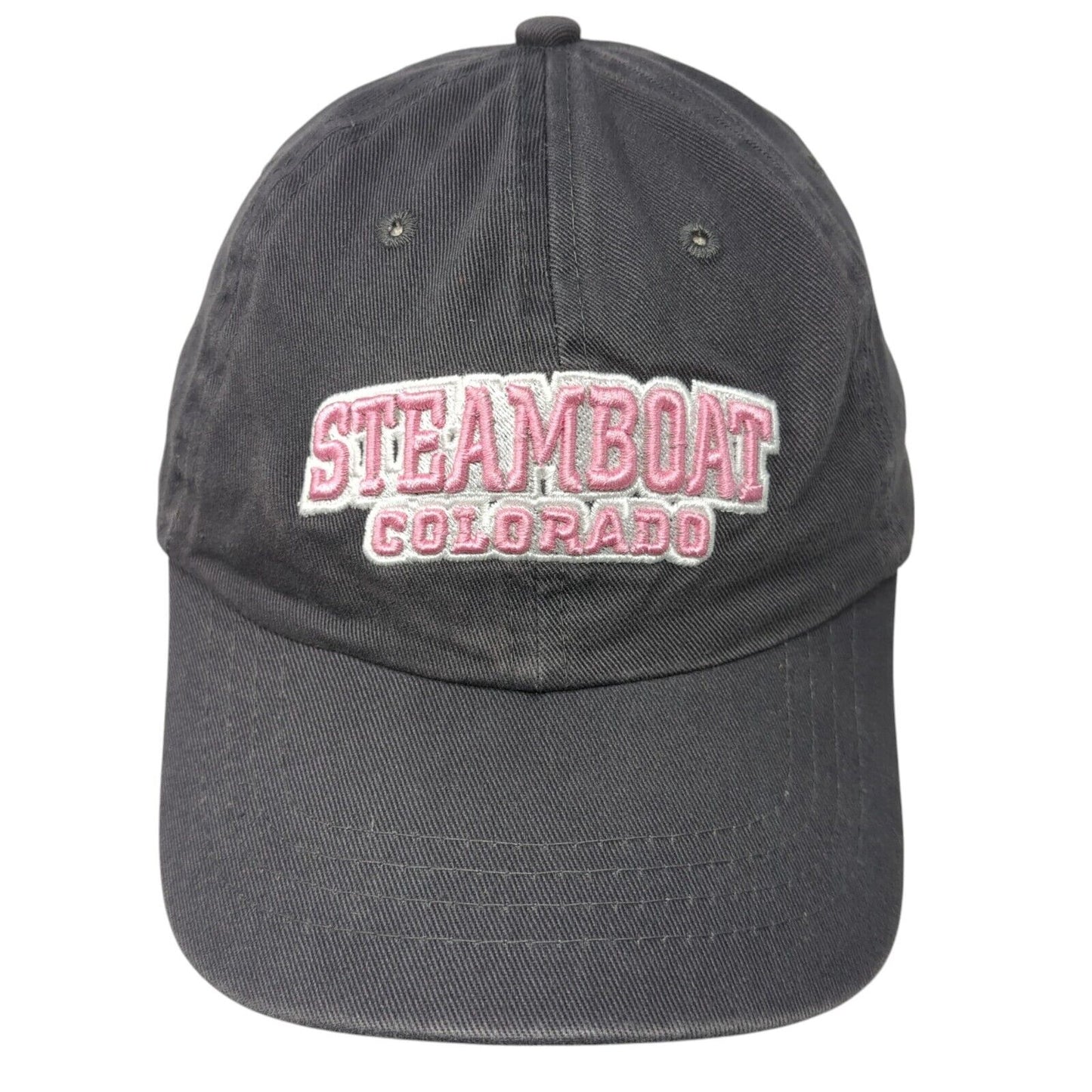 Steamboat Colorado Slideback Hat Gray OS Adjustable Embroidered ShirtOff My Back