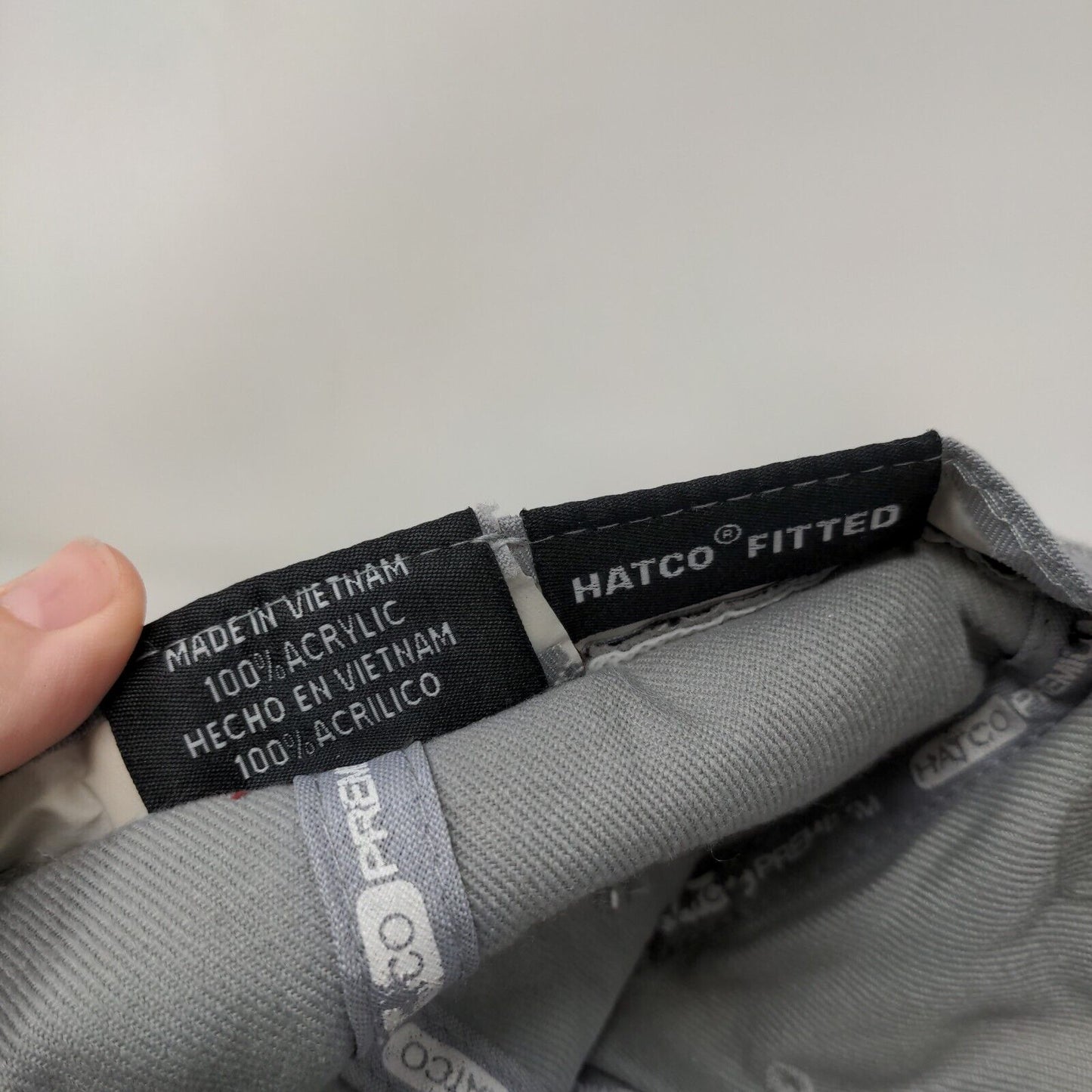 Hatco Fitted Hat Gray 7 1/2 Premium Original Flat 6 Panel Blank