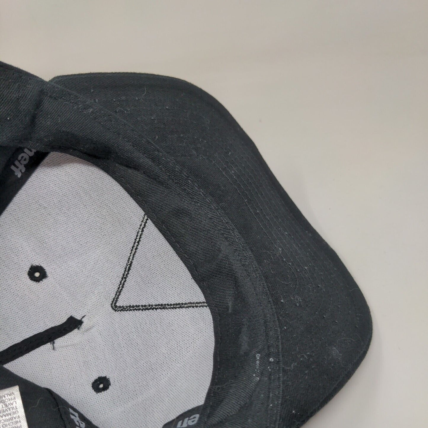Neff Patch Snapback Hat Black One Size Adjustable Solid Vent Holes