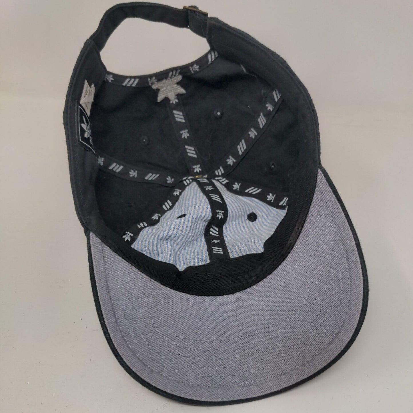 Adidas Slideback Hat Black OSFM Embroidered Trefoil Adjustable 6 Panel