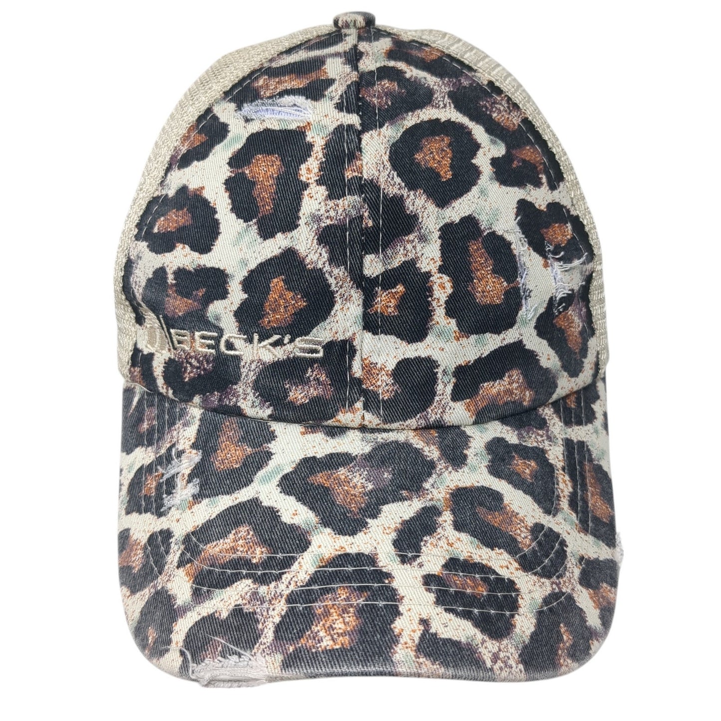 Beck's Strapback Baseball Cap Multicolor One Size Adjustable Mesh Back Leopard