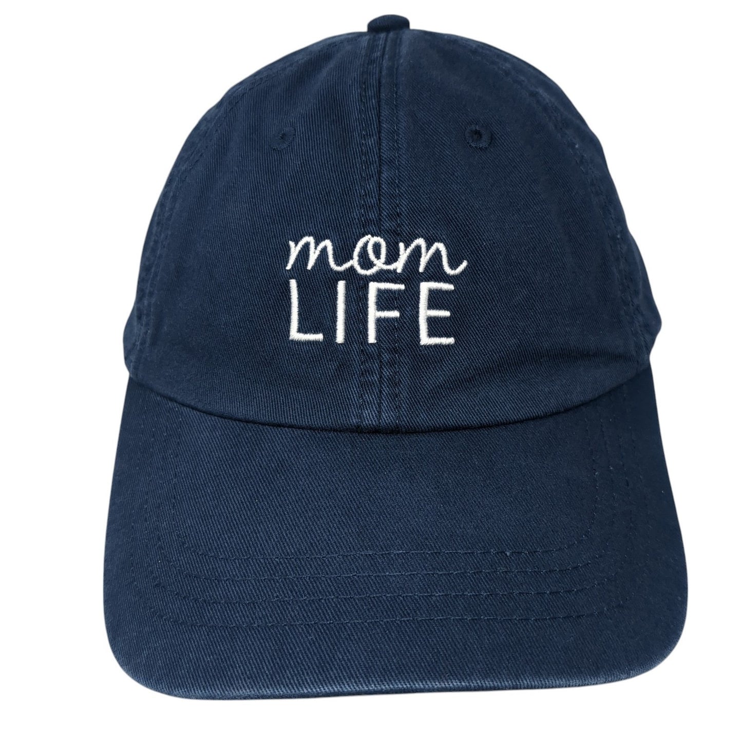 Mom Life Slideback Hat Blue One Size Adjustable State Of Mine 6 Panel