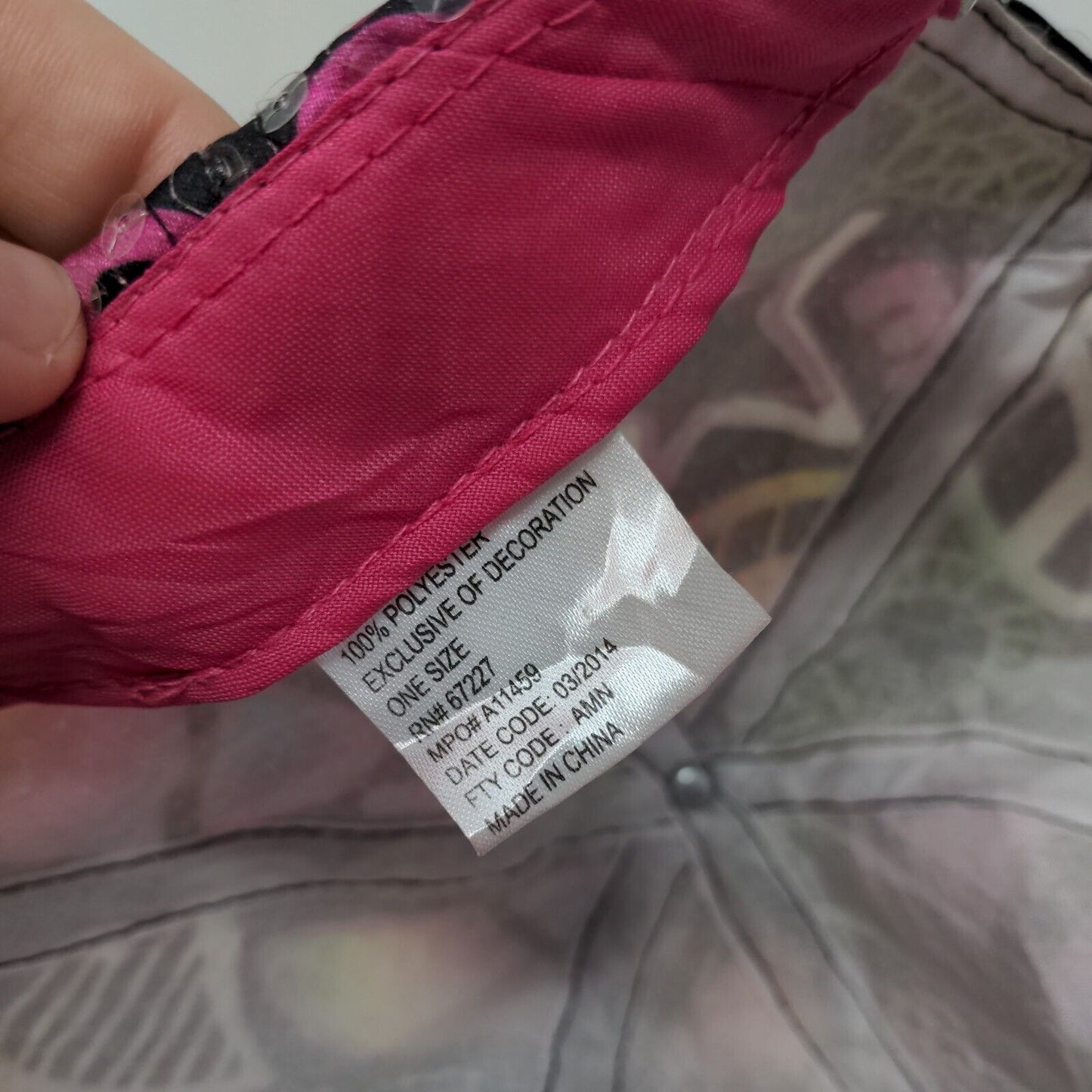 Peace Love Strapback Hat Multicolor One Size Adjustable Sequin 6 Panel